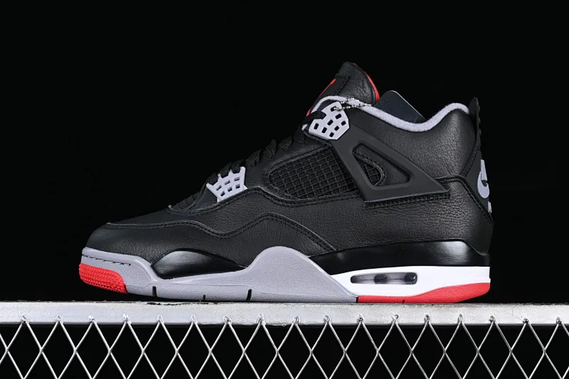 All categories Air Jordan Jordan series basketball shoes Air Jordan 4 LJR version Air Jordan 4 Retro "Bred Reimagined" AJ4 Joe 4 black red FV5029-006